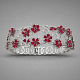 Ruby Fleur Royale Moissanite Bracelet