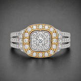 Imperial Halo Moissanite Diamonds