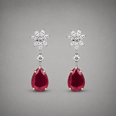 Ruby Fleur Drop Earrings