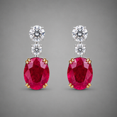 Ruby Radiance Drop Earrings