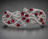 Ruby Cascade Moissanite Bracelet