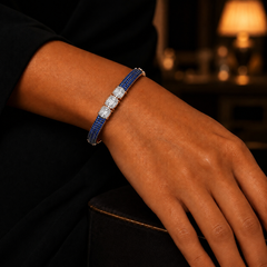 The Sapphire Radiance Moissanite Bracelet