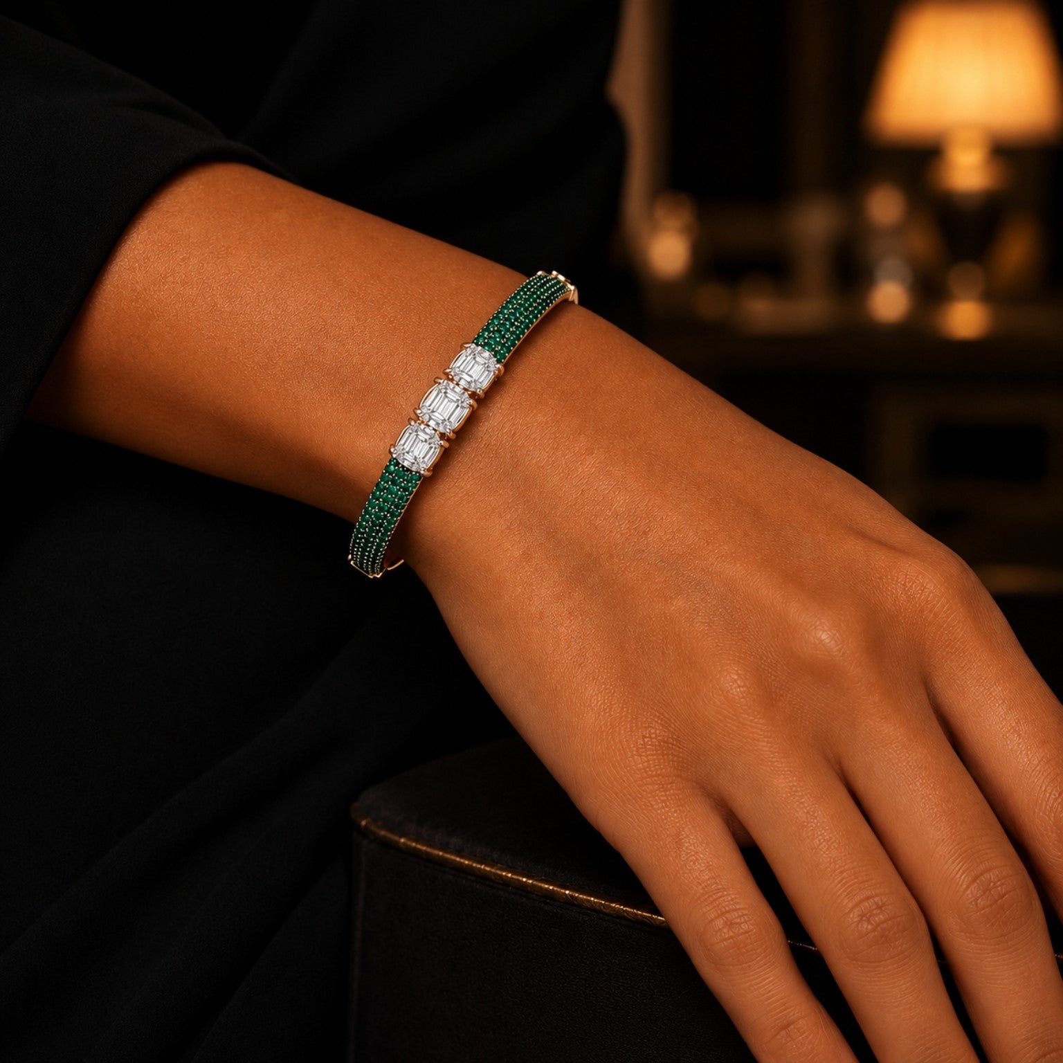 The Emerald Radiance Moissanite Bracelet