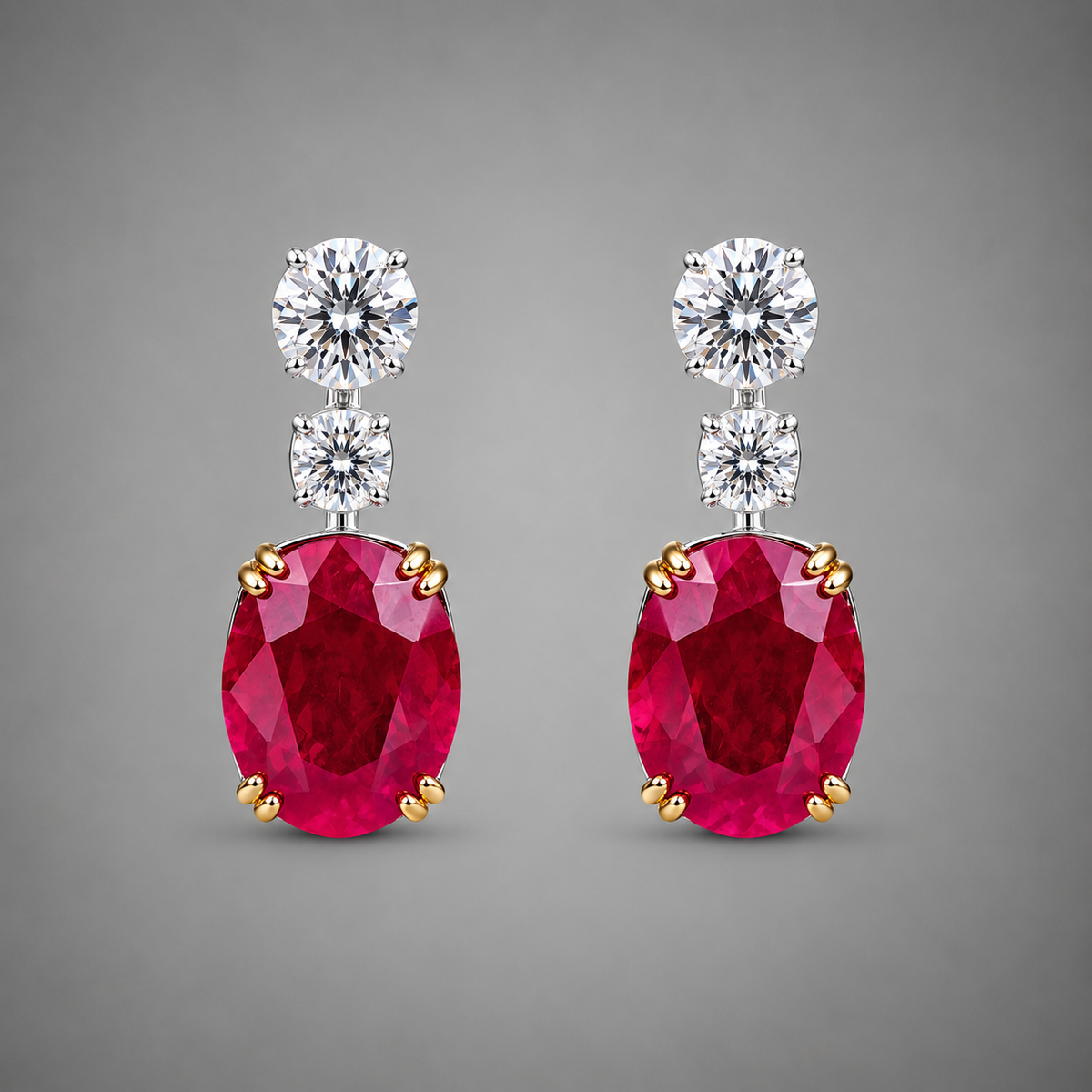 Ruby Radiance Drop Earrings
