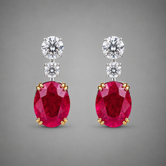 Ruby Radiance Drop Earrings