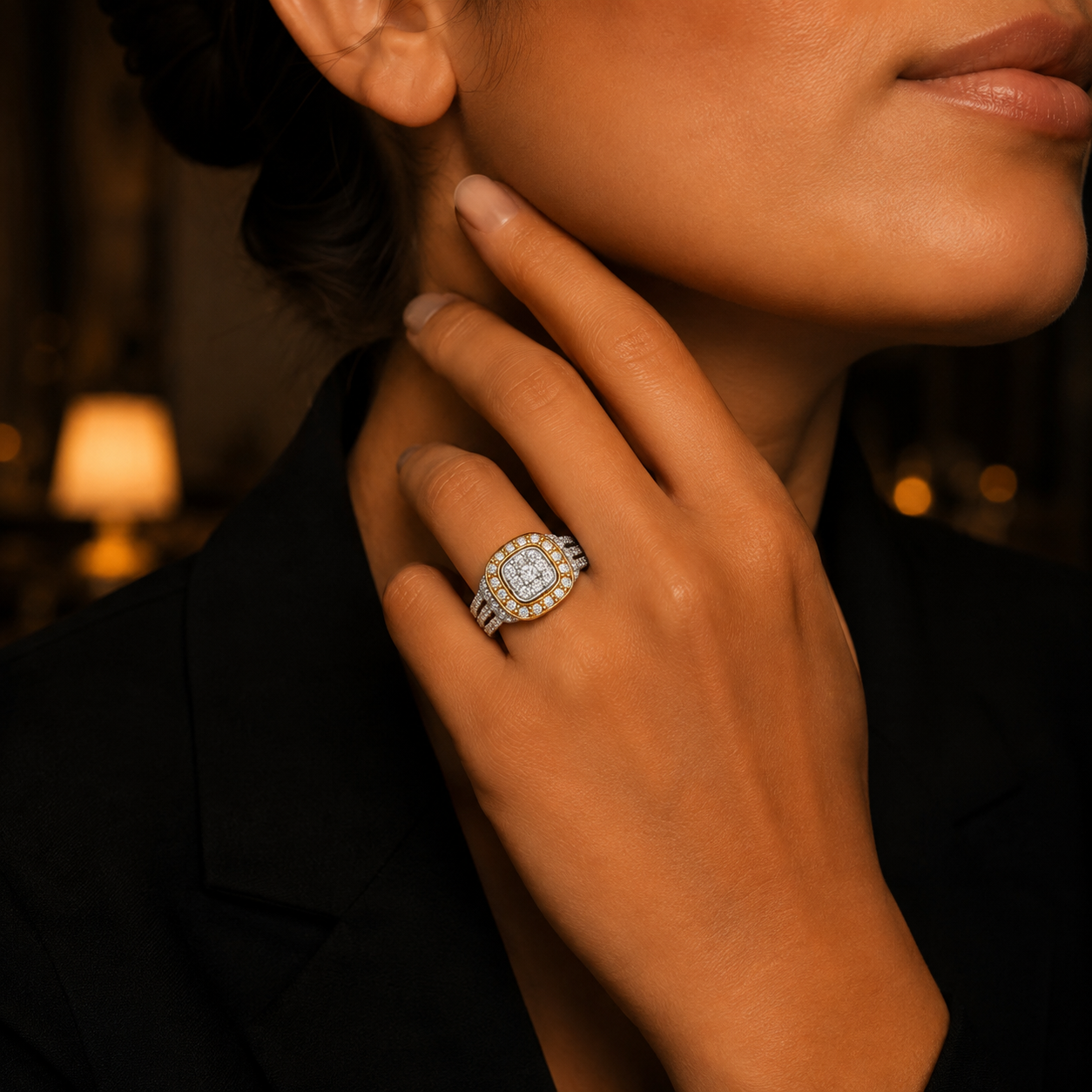 Imperial Halo Moissanite Diamonds