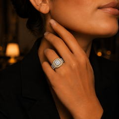 Imperial Halo Moissanite Diamonds