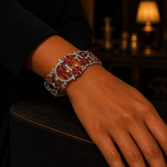 Ruby Fleur Royale Moissanite Bracelet